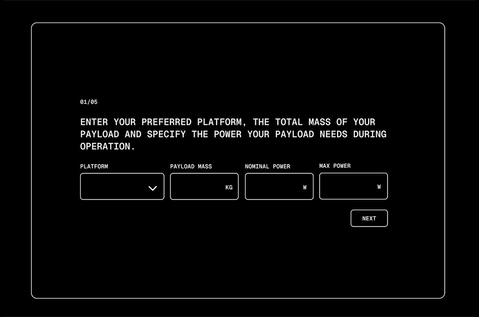 Numerical input sample for the Arkisys mission booking system